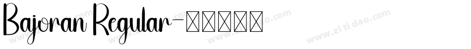 Bajoran Regular字体转换